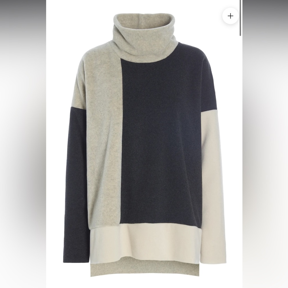 Henriette Steffensen Copenhagen Women’s Color Block Neutral Turtleneck Sweater